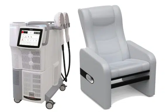 Fotona StarFormer treatment chair and console with handheld applicators